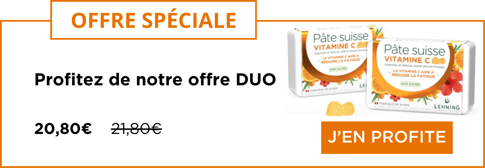 Promo DUO Pâte suisse Vitamine C